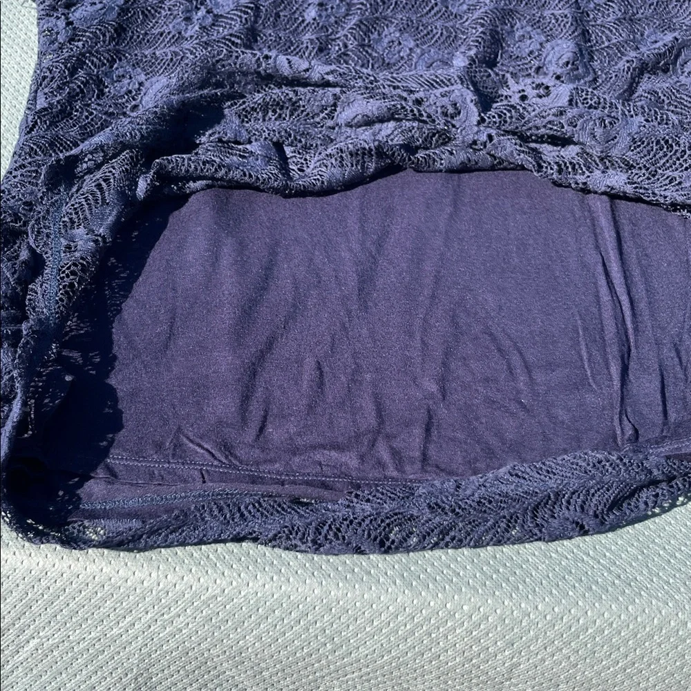 Leo & Nicole Lace Blouse Navy